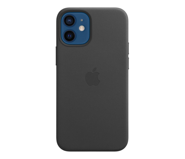 Apple Skórzane etui iPhone 12 mini czarne - 604809 - zdjęcie